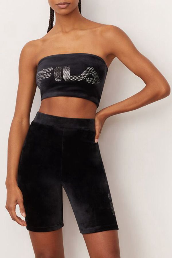 Fila Iman Bandeau Women's T-Shirts - Black,NZ 36-12687